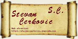 Stevan Čerković vizit kartica
